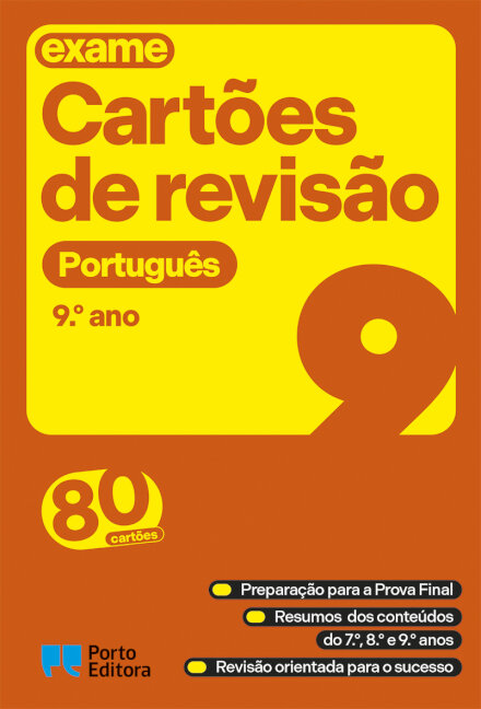 Cartões de revisão - Livro Português - 9.º ano