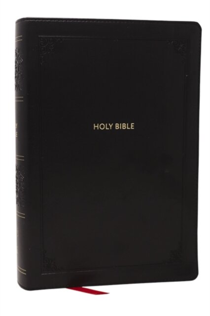 KJV Giant Print End-of-Verse Reference Bible, Black Leathersoft, Red Letter, Comfort Print