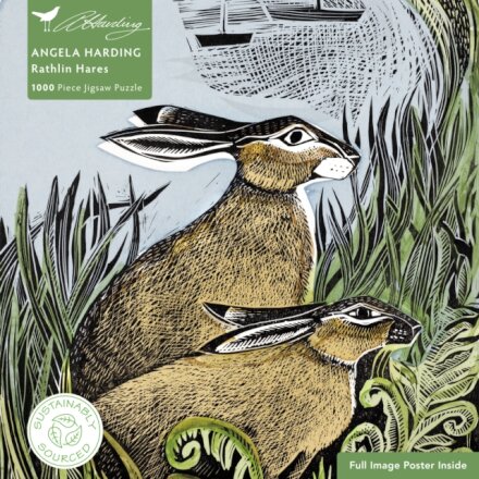 Adult Sustainable Jigsaw Puzzle Angela Harding: Rathlin Hares