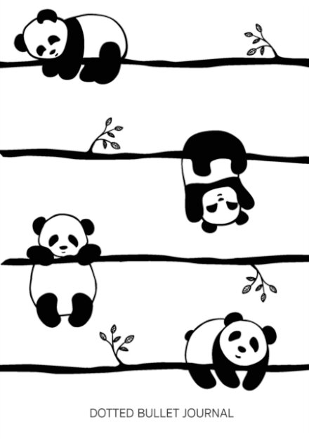 Cute Pandas - Dotted Bullet Journal