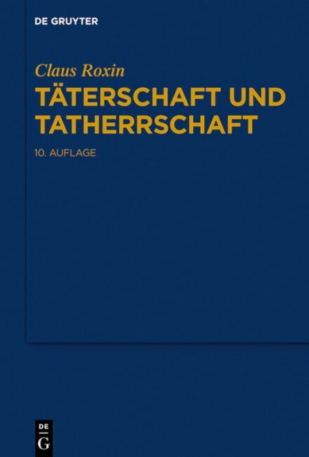 Täterschaft und Tatherrschaft