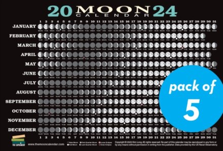 2024 Moon Calendar Card (5 pack)