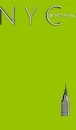 NYC Chrysler building chartruce grid style page notepad Michael Limited edition