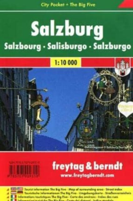 Salzburg, City Plan 1:8,800, freytag & berndt