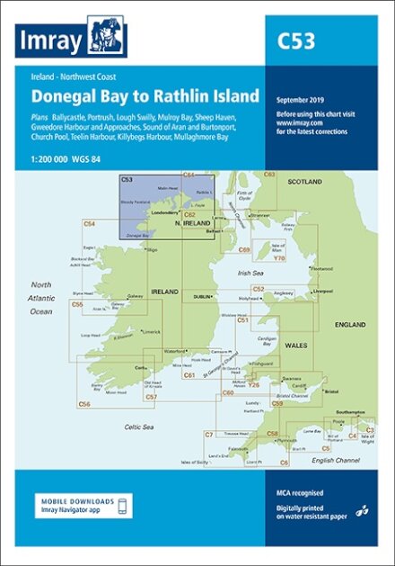 Imray Chart C53 : Donegal Bay to Rathlin Island : 53
