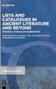 Lists and Catalogues in Ancient Literature and Beyond