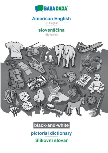 American English - slovensčina, pictorial dictionary, BW