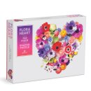 Flora Heart 750 Piece Shaped Puzzle