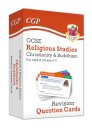 GCSE AQA A Religious Studies: Christianity & Buddhism Revision Question Cards