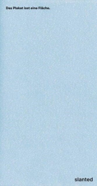 Das Plakat isst eine Flache