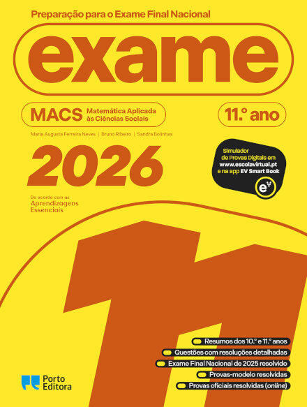 Preparação para o Exame Final Nacional 2026 - MACS - Matemática Aplicada às Ciências Sociais - 11.º ano