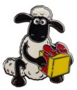 Shaun with Present Pin Badge