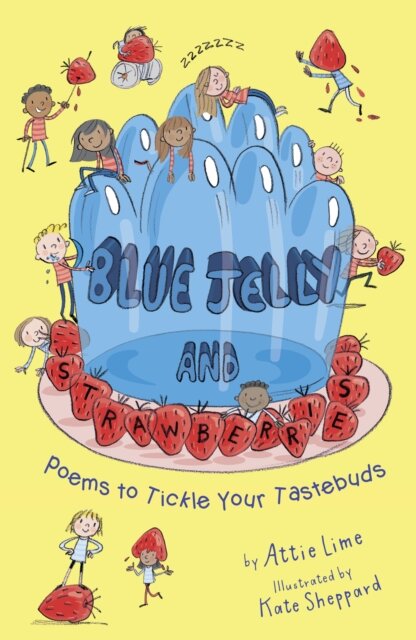 Blue Jelly and Strawberries