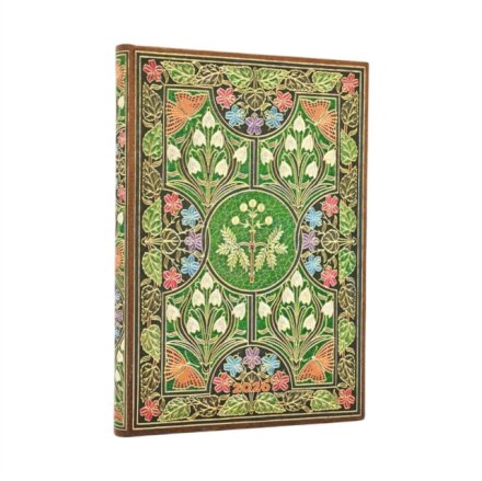 2026 Poetry in Bloom Midi 12-month Horizontal Hardcover Flexi Dayplanner 2026 (Elastic Band Closure)