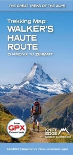 Trekking Map: Walker's Haute Route: Chamonix to Zermatt