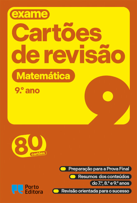 Cartões de revisão - Livro Matemática - 9.º ano
