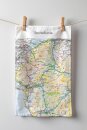 OS Map Tea-towel - Snowdonia National Park
