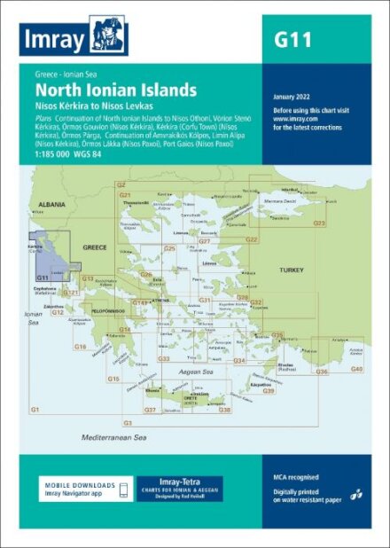 Imray Chart G11 : North Ionian Islands : 11