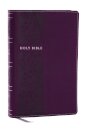 NKJV Personal Size Large Print Bible with 43,000 Cross References, Purple Leathersoft, Red Letter, Comfort Print