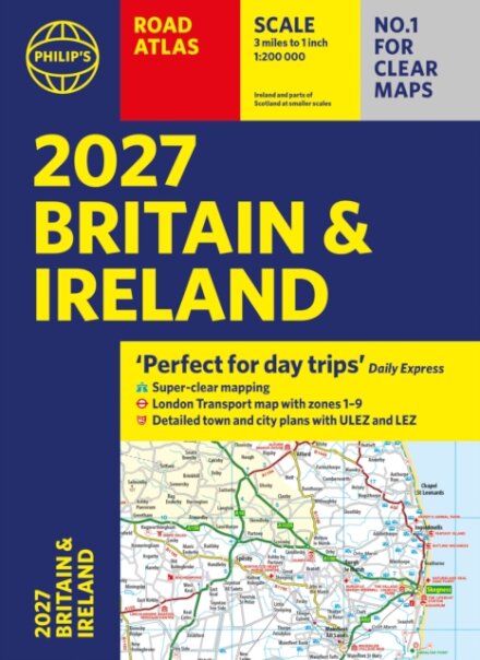 Philip’s 2027 Road Atlas Britain & Ireland Paperback A4
