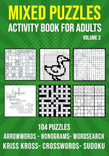 Mixed Puzzle Activity Book for Adults Volume 3