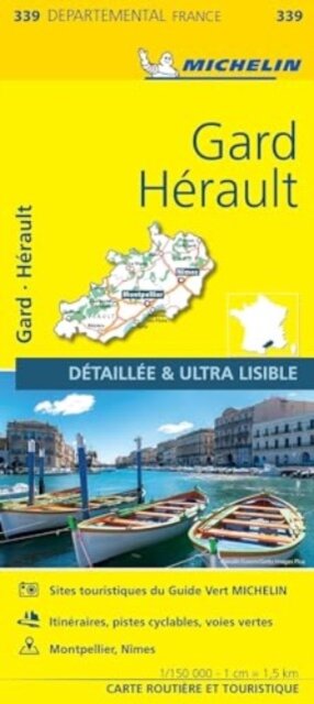 Gard, Herault - Michelin Local Map 339