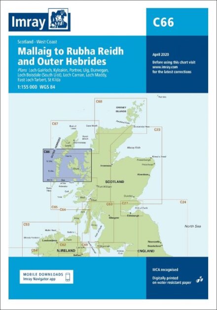 Imray Chart C66 : Mallaig to Rudha Reidh and Outer Hebrides