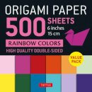 Origami Paper 500 sheets Rainbow Colors 6" (15 cm)