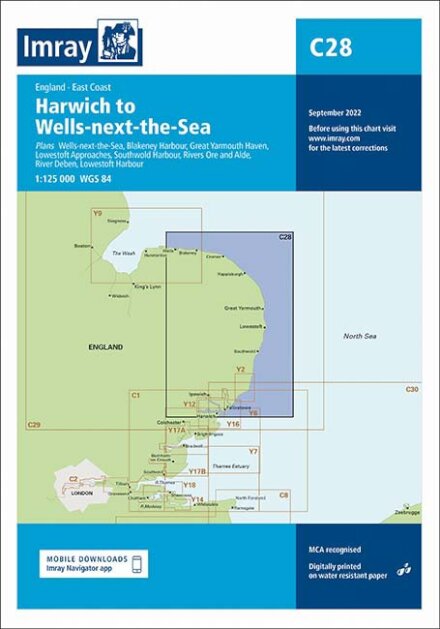 Imray Chart C28 : Harwich to Wells-next-the-sea : C28