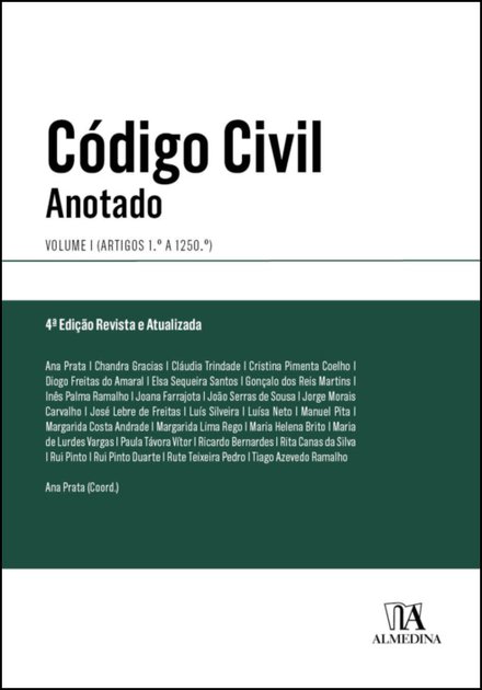 Código Civil Anotado Volume I - 4ª Edição