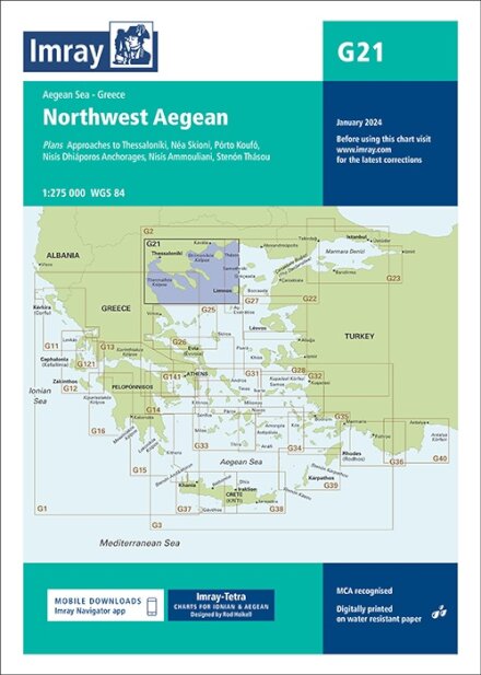 Imray Chart G21 : Northwest Aegean Sea