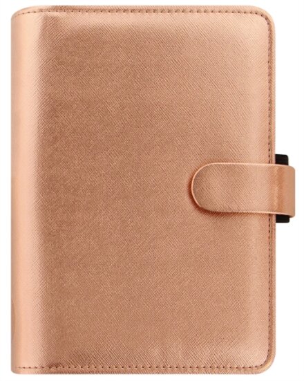 Personal Saffiano Rose Gold Organiser