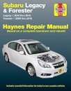 Subaru Legacy (10-16) & Forester (09-16) Haynes Repair Manual (USA)