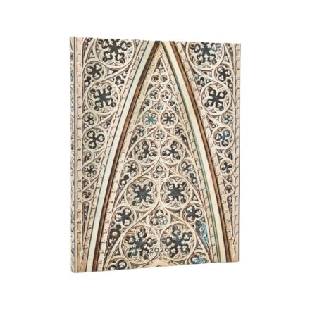 2026 Vault of the Milan Cathedral (Duomo di Milano) Ultra 12-month Horizontal Hardcover Flexi Dayplanner 2026 (Wrap Closure)