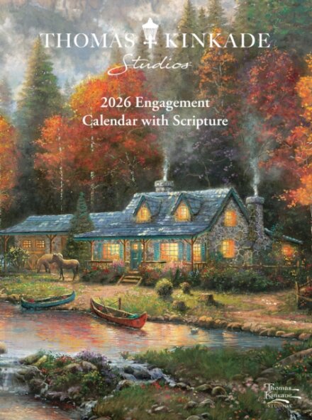Thomas Kinkade Studios 2026 Monthly/Weekly Engagement Calendar with Scripture