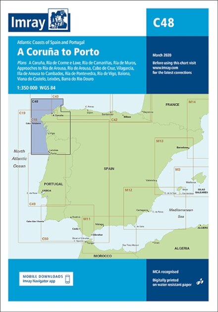 Imray Chart C48 : A Coruna to Porto : C48