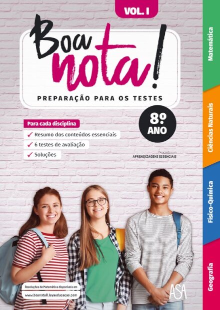 Boa nota! Preparação para os Testes - 8.º Ano - Volume I