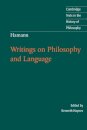 Hamann: Writings on Philosophy and Language