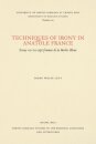 Techniques of Irony in Anatole France