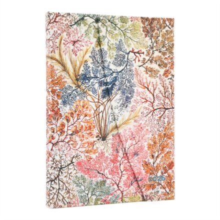 2026 Anemone (William Kilburn) Midi 12-month Horizontal Hardcover Flexi Dayplanner 2026 (Wrap Closure)