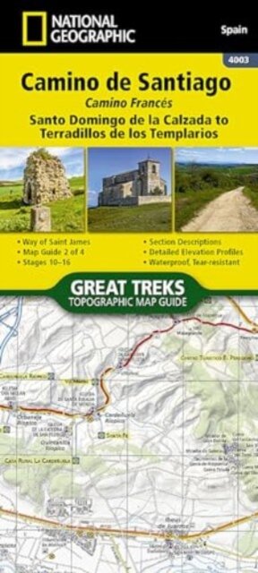 Camino de Santiago - Camino Frances Map 2 of 4