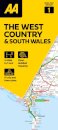 AA Road Map The West Country & South Wales