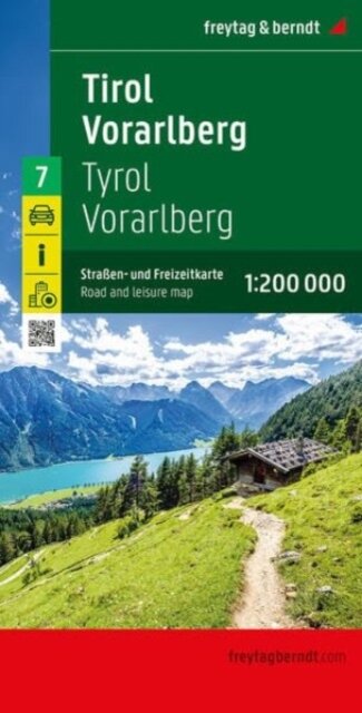 Tirol - Vorarlmountain, Road and Leisure Map