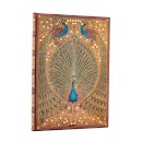 Hafiz’s Peacocks (Sangorski & Sutcliffe) Midi Unlined Hardcover Journal (Elastic Band Closure)