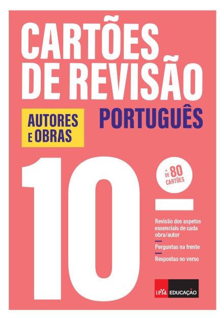 Cartões de Revisão Português  - Autores e Obras 10.º ano