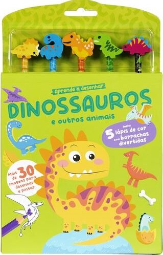 Aprende a desenhar - Dinossauros e outros animais - Mais de 30 imagens para desenhar e pintar