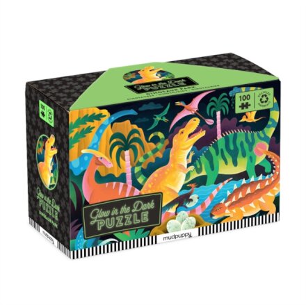 Dinosaur Park 100 Piece Glow in the Dark Puzzle