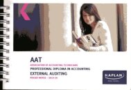 EXTERNAL AUDITING - POCKET NOTES