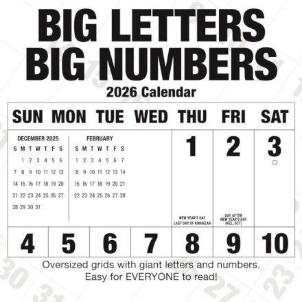 Big Letters Big Numbers Square Wall Sund