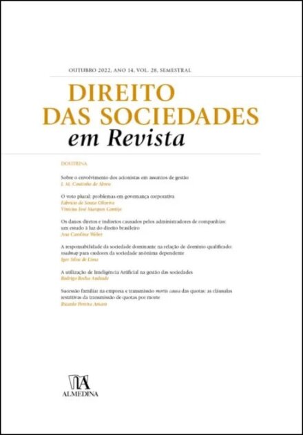Direito das Sociedades em Revista - Outubro 2022, Ano XIII, Volume 28